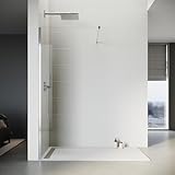 SONNI Duschwand Glas 100 x 200 cm Walk In Dusche 8 mm NANO Glas Duschtrennwand...