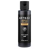 ARTEZA Acrylfarbe irisierend, A709 Schickes Schwarz, 118 ml Flasche, hochviskose...