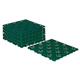 IDMarket - 10 Stück Bodenfliesen für den Garten, Grün, 29,5 x 29,5 cm