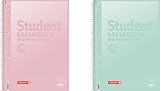 BRUNNEN Collegeblock Premium Student „Pastell“ | A4, Lineatur 28, 80 Blatt,...