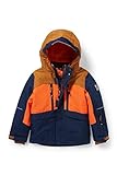 C&A Kinder Jungen Skijacke Polyester Colour-Blocking orange/dunkelblau 122