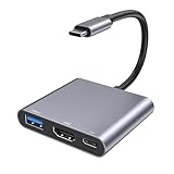 USB C HDMI Adapter, USB-C Digital AV Multiport Hub mit 4K HDMI, USB 3.0 & 100W...