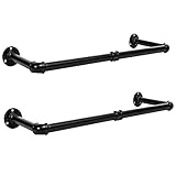 HOOBRO Industrierohr Kleiderstangen 2er Set, 80 cm Garderobenstangen...