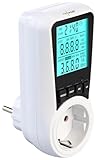 revolt Leistungsmesser: Digitaler Energiekostenmesser mit beleuchtetem...