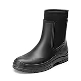 DREAM PAIRS Wasserdicht Regenstiefel Damen Bequem Gummistiefel Halbhoch Chelsea...