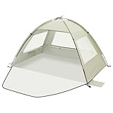 Strandmuschel Tragbarer Strandzelt Sonnenschutz Windschutz Zelt mit UV-Schutz...