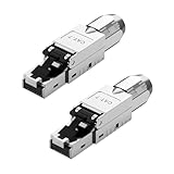 ZHITING 2x CAT 7 RJ45 Stecker Netzwerkstecker für starre LAN Kabel Verlegekabel...