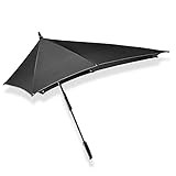 Senz Regenschirm XXL schwarz reflektierend (schwarz reflektierend), Schwarz,...