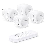 conecto Funk-Steckdosen-Set: 4x Funksteckdose und 1x Fernbedienung,...