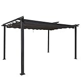 osoltus 4 x 3 Pergola mit ausziehbarem Dach Terrassenüberdachung mit...