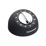 KitchenCraft Mechanischer Küchentimer mit Soft-Touch-Oberfläche, 1 Stunde,...