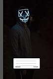 LED Mask Purge Light Composition Notebook: | Mask Neon Light Reflections College...