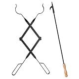 2pcs FeuerHaken, Feuerzange, Kaminbesteck, Heim Kamin, Feuer machen das Werkzeug...