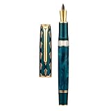 Hongdian N7 Blue Peacock Resin Kolben Füllfederhalter, Iridium feine Feder,...