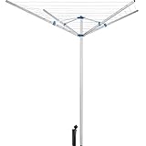 tectake Aluminium Wäschespinne Wäscheschirm | 4 Tragarme | Stufenlos...