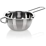 com-four® Wasserbad-Schmelztopf - Schmelzschale mit 2 Ausgüssen - Langlebige...