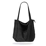 Flintronic Cord Tasche Damen Umhängetasche mit Reißverschluss, Handtasche...