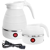 AUTOWNLUX Silikon Faltbarer Wasserkocher 0.6L Reise Tragbarer Mini Faltbare...