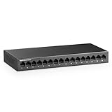 MokerLink 16 Port Gigabit Ethernet Switch, lüfterloser Metall-Rackmount...