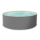 Paradies Pool® Edition grau Einzelbecken rund, 450x120cm (Ø x H),...