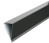 Ortgangblech Ortgangwinkel Alu grau anthrazit RAL 7016, Maße 15mm x 35mm x 60mm...