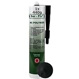 Ber-Fix MS Polymer Schwarz 1x 440g – Ungiftiger Teichkleber & Dichtstoff –...