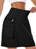 Kimmery Schnell trocknender Cargo-Rock für Damen, mit 5 Taschen, hohe Taille,...