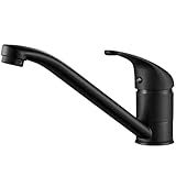 Jacurley Wasserhahn Küche Schwarz, Küchenarmatur 360° Schwenkbar, Einhebel...
