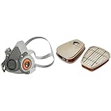 3M Mehrweg-Halbmaske 6300L (Maskenkörper ohne Filter), Größe L, Atemschutz, 1...