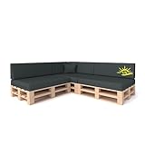 Pillows24 - Palettenkissen 8-teiliges Set | Palettenauflage für Palettensofa |...