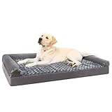 KSIIA Orthopädisches Hundebett Grosse Hunde, 105x70x18cm, Hundesofa Bezug...