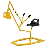 COSTWAY Sitzbagger 360° drehbar, Bagger zum Draufsitzen Metall, Bagger...