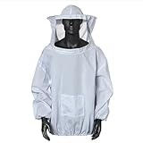 Huudngeje Schutzjacke für Imker, Schleier-Overall, Imkeranzug mit...
