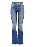 ONLY Damen Onlblush Life Mid Flared Bb Rea1319 Noos Jeans, Medium Blue Denim, S...