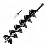Erdbohrer Gartenbohrer mit Sicherungsbolzen & Adapter, Durchmesser 150mm, Länge...