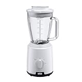 Braun Household PowerBlend 1 JB1050WH - Standmixer mit 1,5 l Glas-Mixaufsatz,...