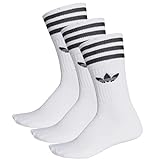 adidas Unisex Crew, 3 Paar Socken, Weiß (White/Black), 43-46 EU