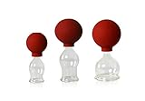 Lauschaer Glas 3er Schröpfglas-Set mit Ball 25-35-45mm zum professionellen,...