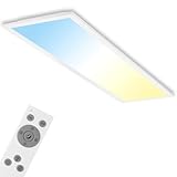Briloner Leuchten Deckenlampe, LED Panel dimmbar, Farbtemperatursteuerung,...