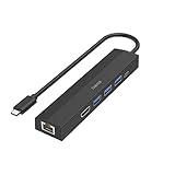 Hama USB-Hub 6 Ports (3x USB-A, USB-C, HDMI, LAN/Ethernet, für Maus, Tastatur,...