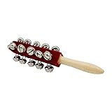GICO Schellenrassel Schellenstab aus Holz für Kinder mit Glocken...