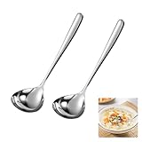 2 Stück Klein Schöpflöffel Edelstahl, 20,5cm Saucenlöffel, Suppenkelle...