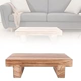 Tritthocker Holz 25 x 18 x 7cm, rutschfeste Paulownia-Fußhocker, 300 kg...