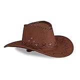Relaxdays 10024992_746 Cowboyhut Fasching, Westernhut, Erwachsene, im...