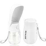 JOPHEK 300ml Tragbare Haustier Trinkflasche, 180°Faltbare Hund Katze Haustiere...