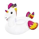 Bestway 41114-18 Aufblasbarer Einhorn-Pool-Schwimmer, mehrfarbig, Medium 61 „X...