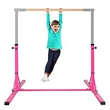 COSTWAY Gymnastik Turnreck, Turnreck 90-150cm höhenverstellbar, Reckstange...