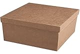 RAYHER HOBBY Rayher Pappmaché Box, quadratisch, 15,5 x 15,5 x 10,5 cm,...