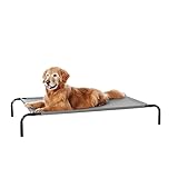 Amazon Basics Kühlendes erhöhtes Hund Haustierbett, Grau, Größe L, L 130 x B...