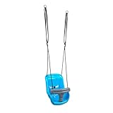 HUDORA Babyschaukel höhenverstellbar 120-180 cm in blau/grau für den Garten I...